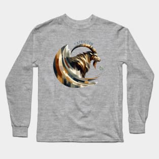 Capricorn Crest Zodiac Sign Long Sleeve T-Shirt